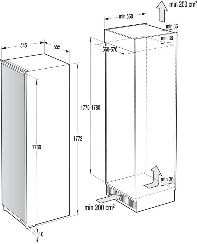 Встраиваемый холодильник Gorenje RI 5182 A1 в Москве и Московской области от магазина Ammina